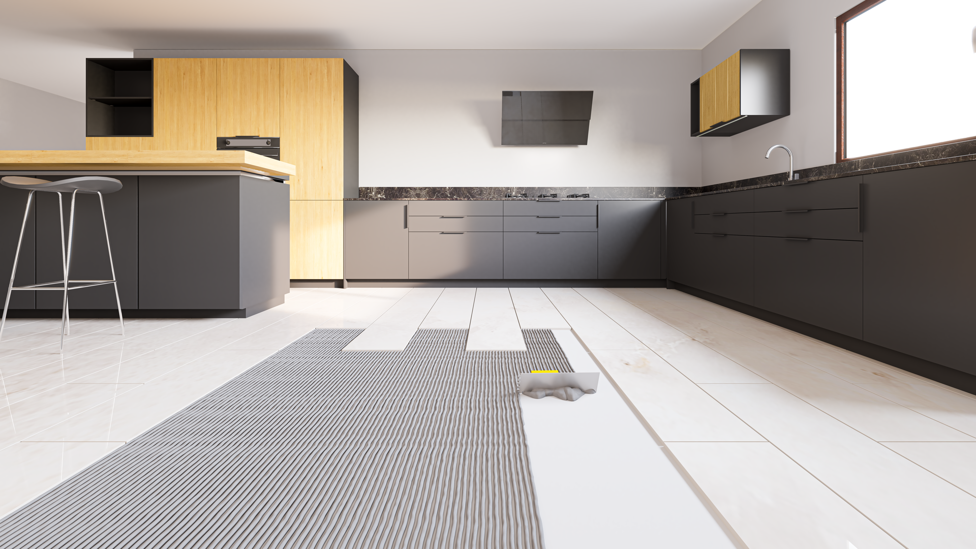 Kitchen Tiling Floor