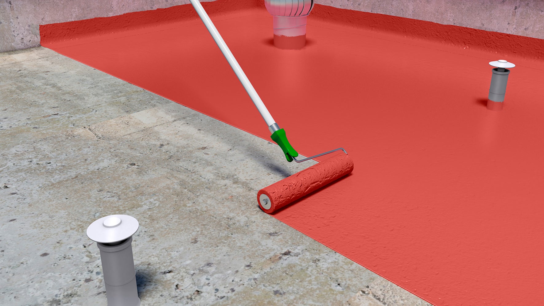 Red roof painting