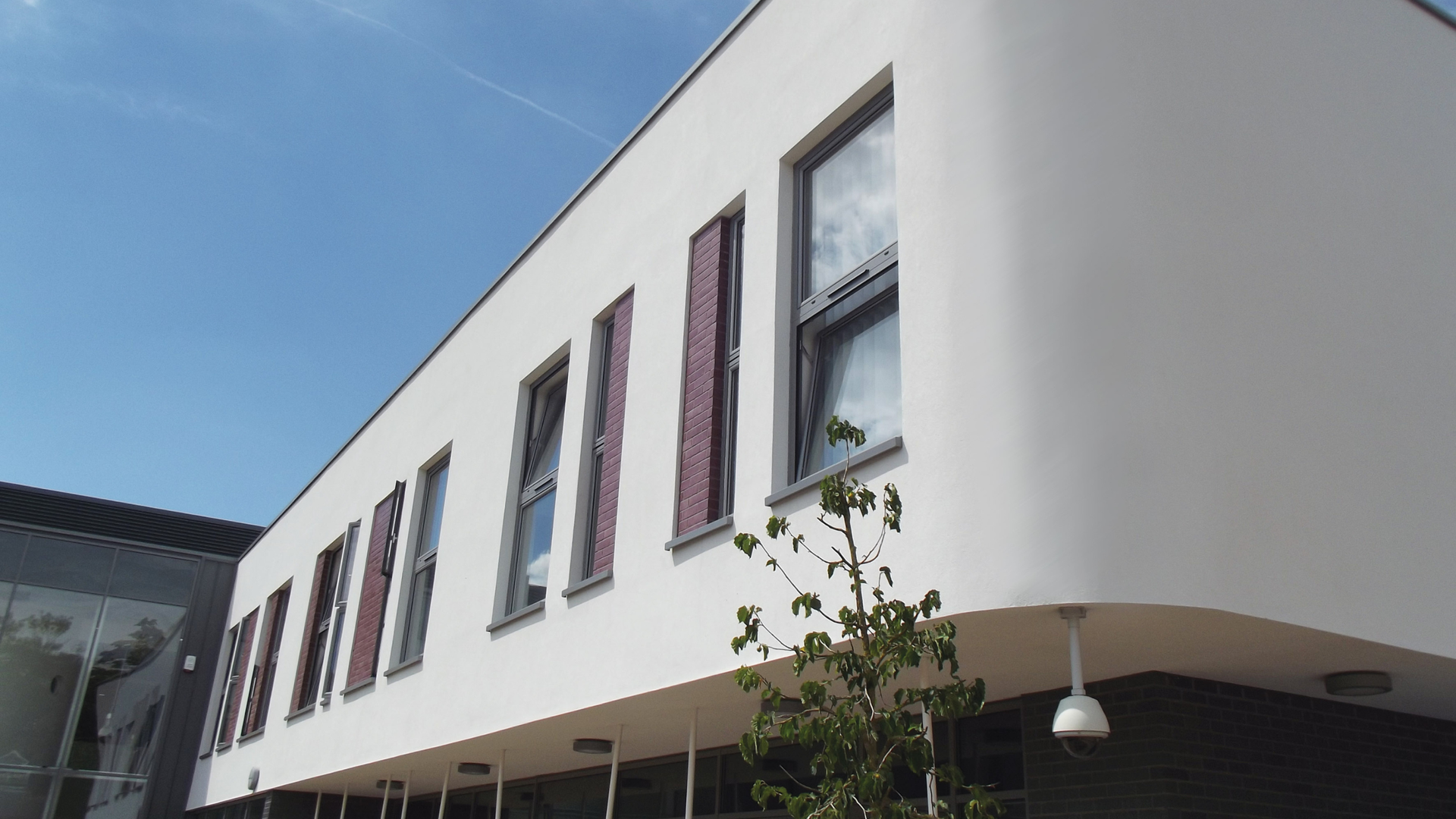 Modern building with large windows