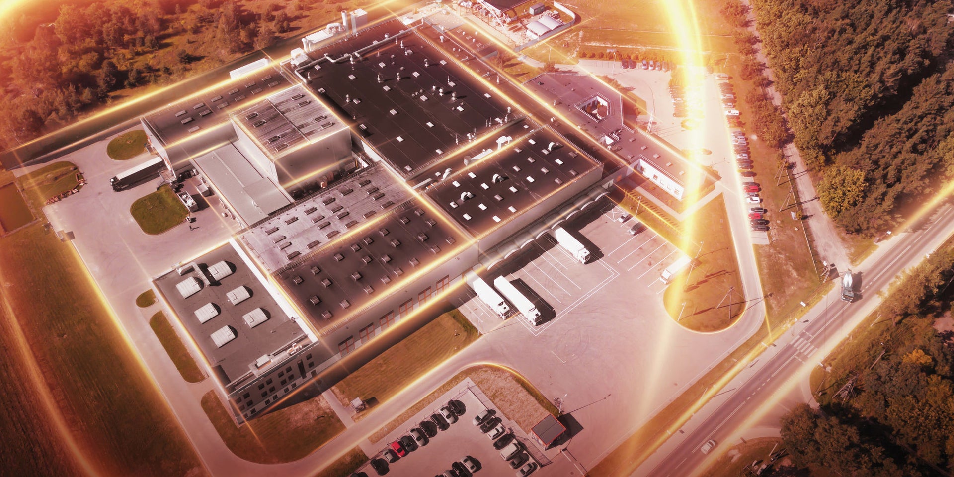 SikaVision key visual with light streak for factories