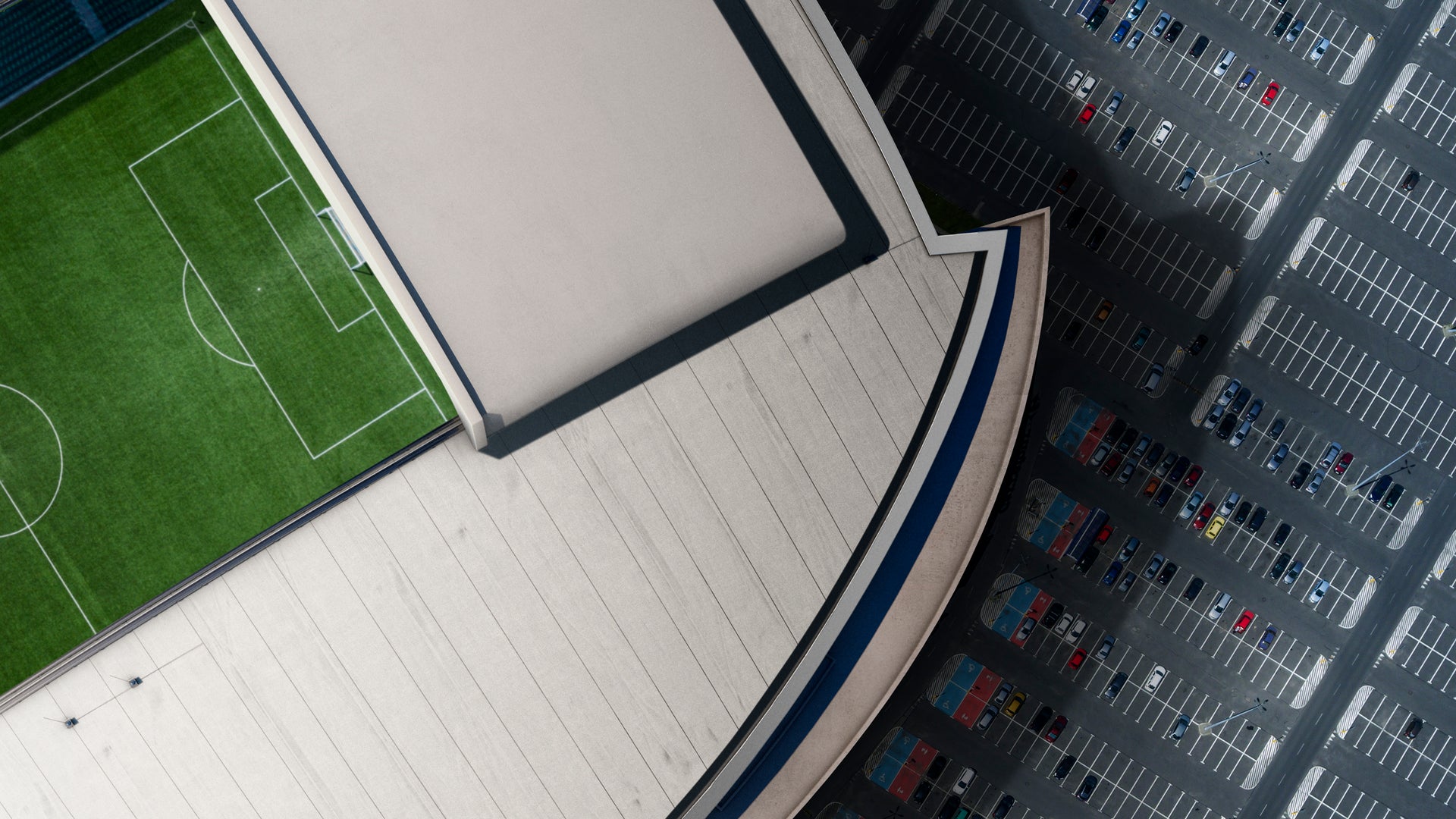 Stadium roof with Sika membrane