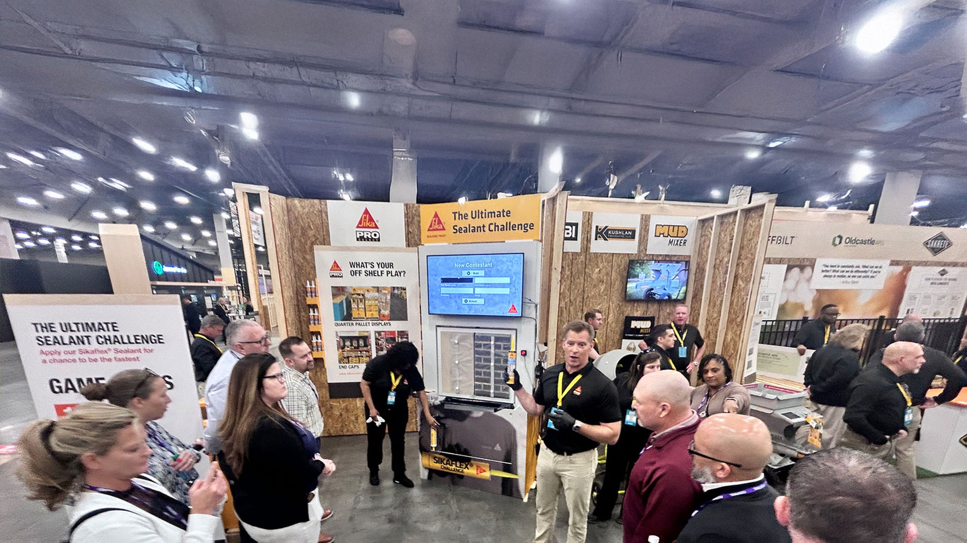 Trade Show Booth with Sealant Challenge Display