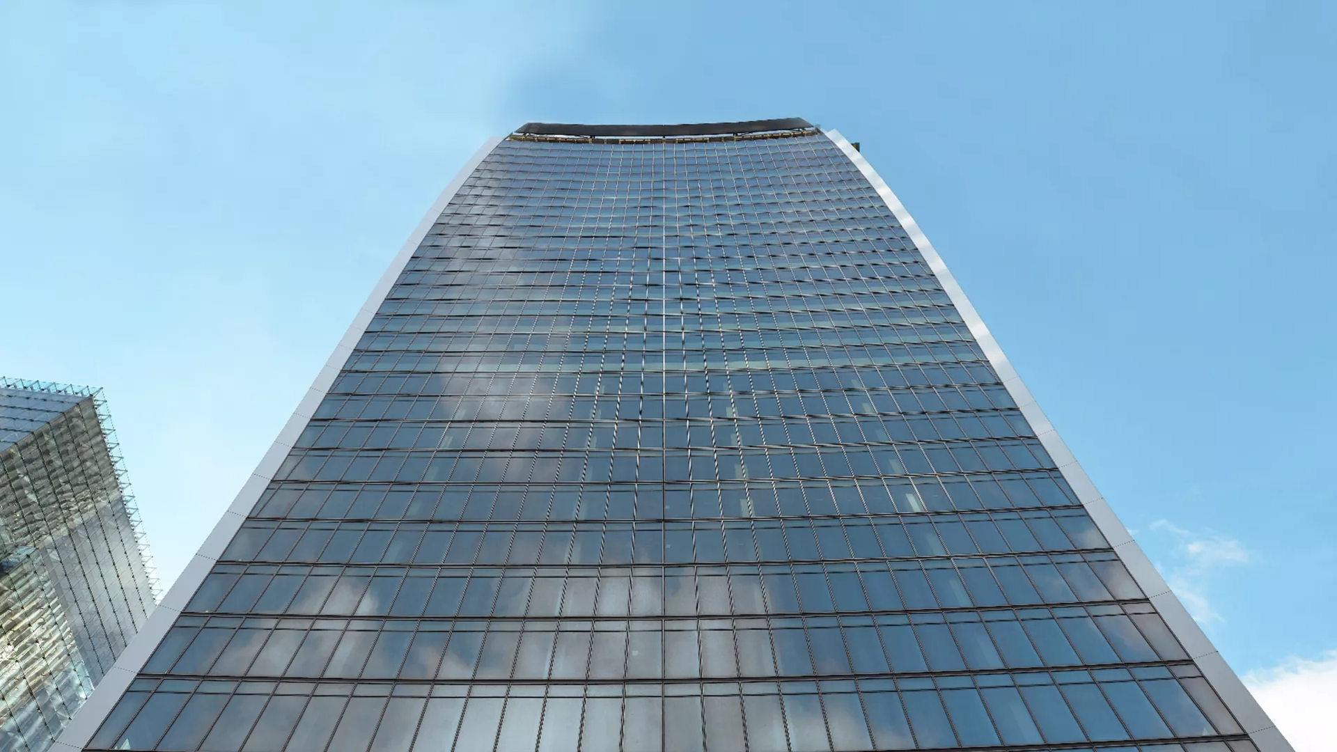 Modern skyscraper with glass facade