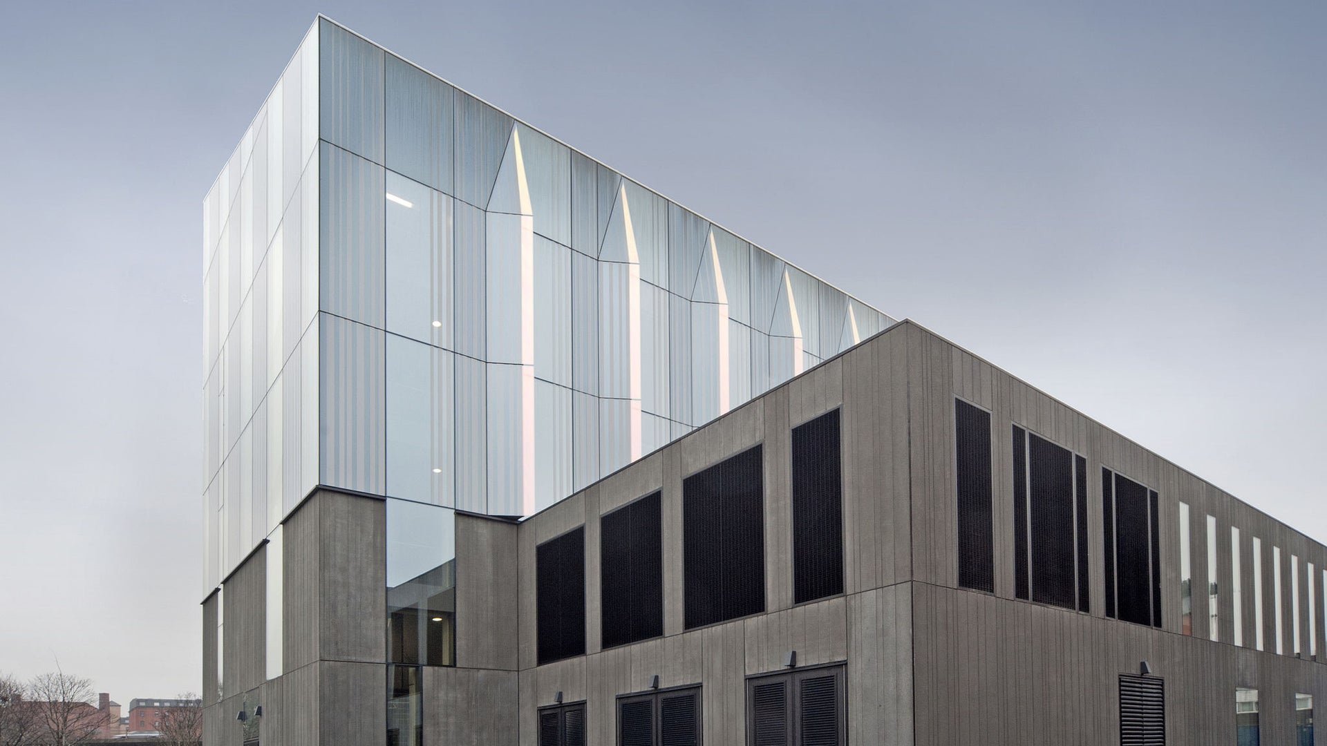 Building with architectural concrete facade