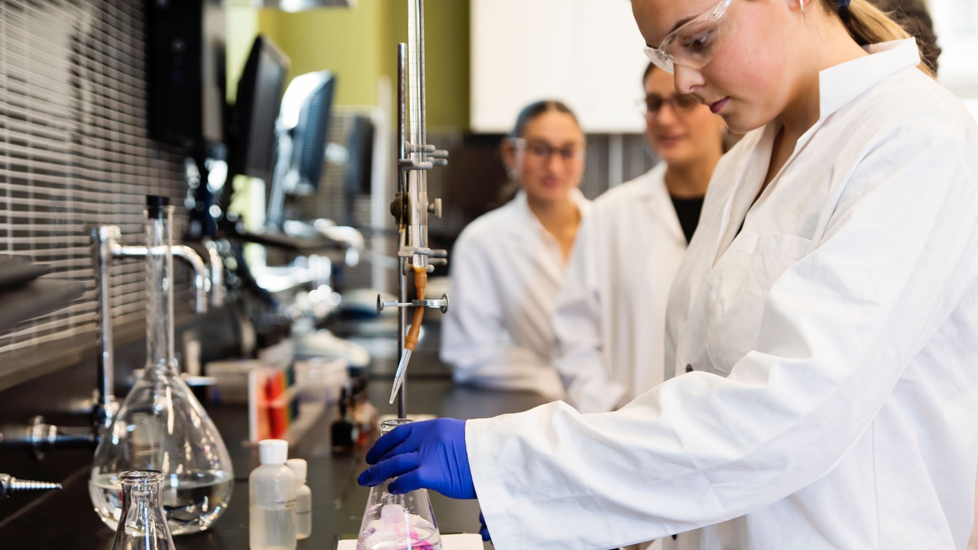 Woman in Lab testing