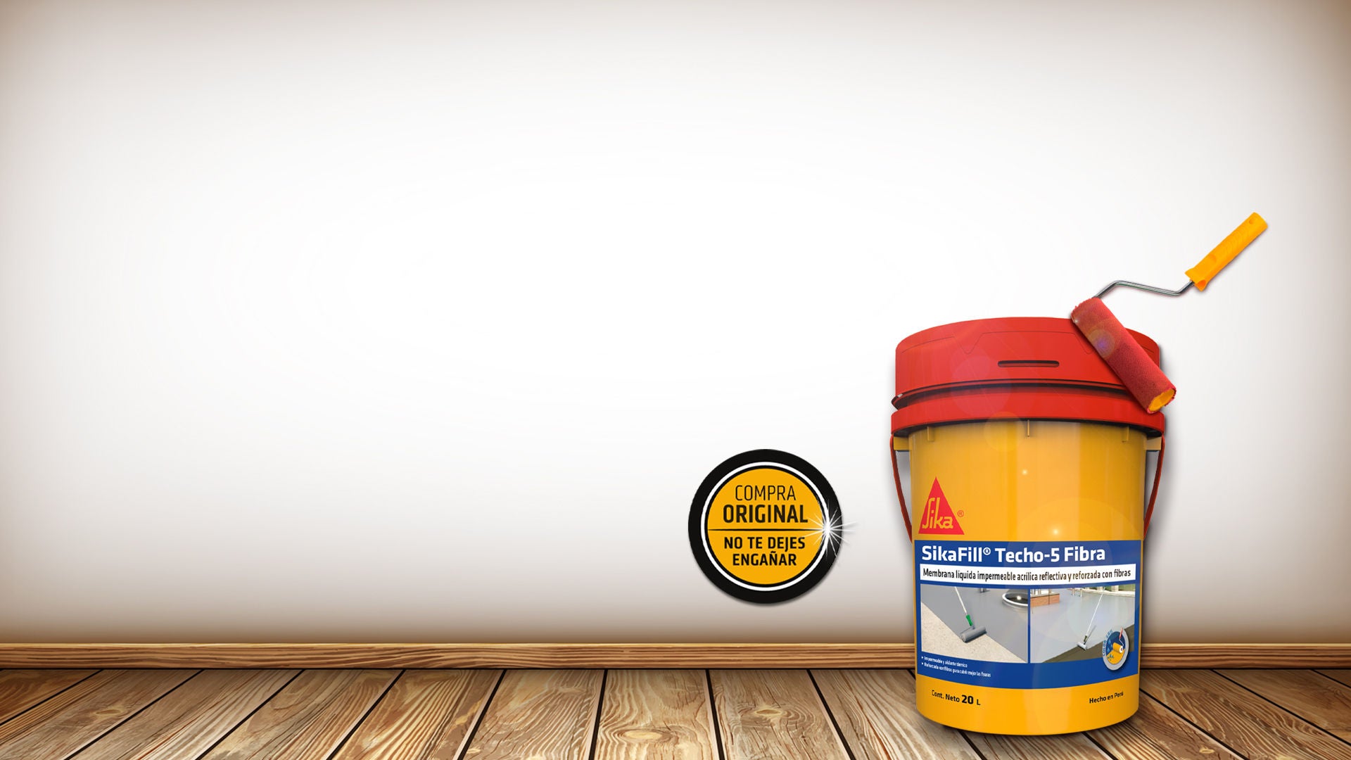SikaFill Techo-S Fibra Waterproofing Bucket with Roller