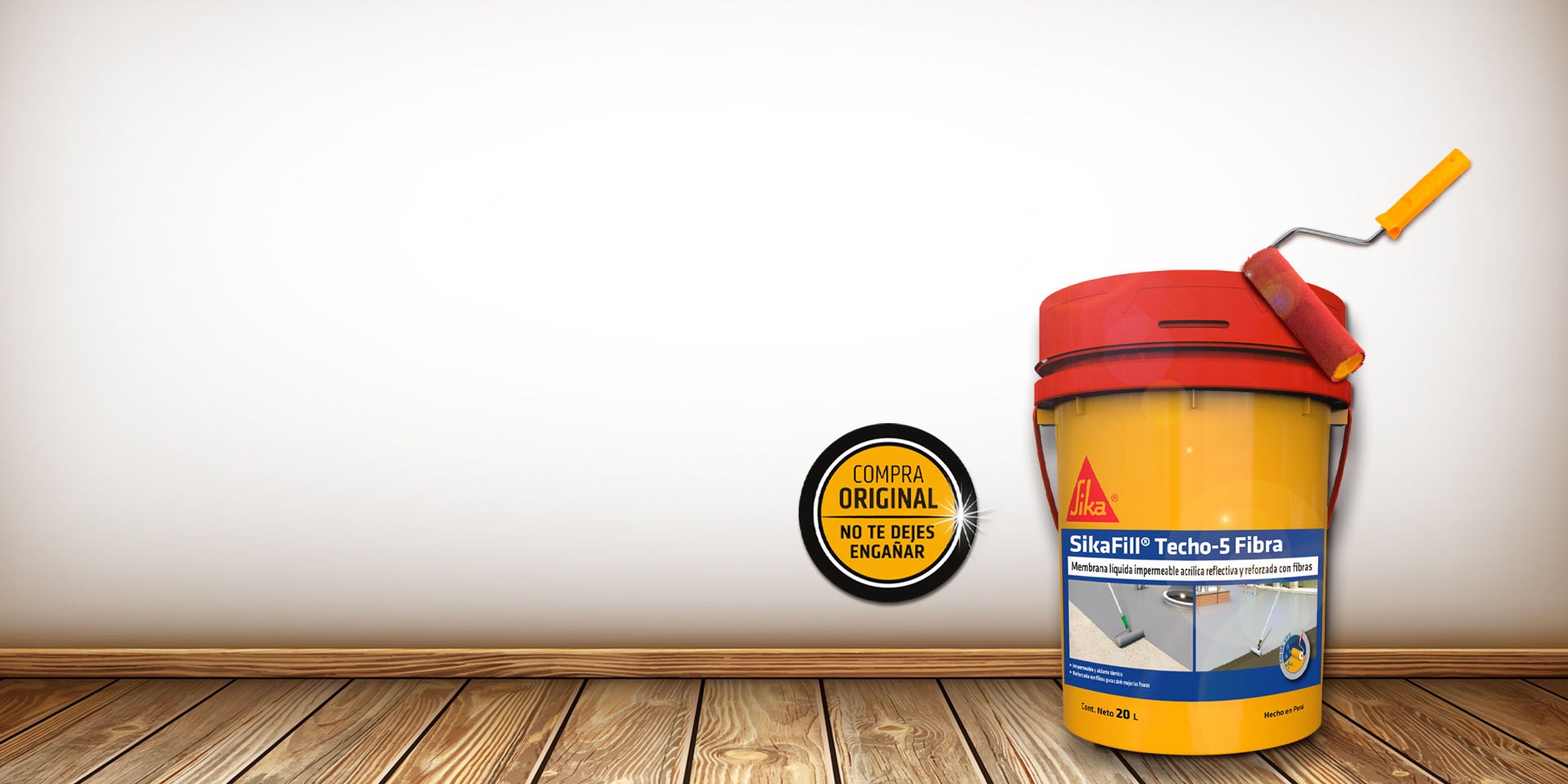 SikaFill Techo-S Fibra Waterproofing Bucket with Roller