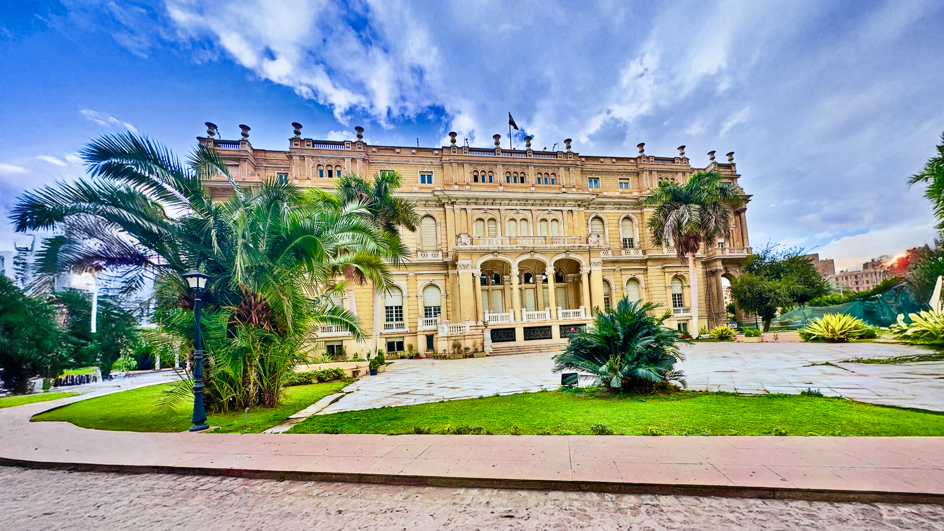 Historic Neoclassical Building with Lush Gardens