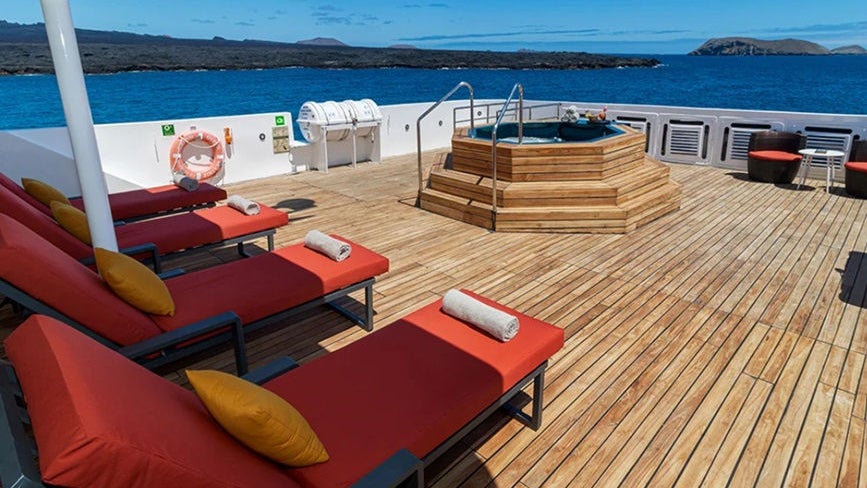 Luxury deck with hot tub and ocean view