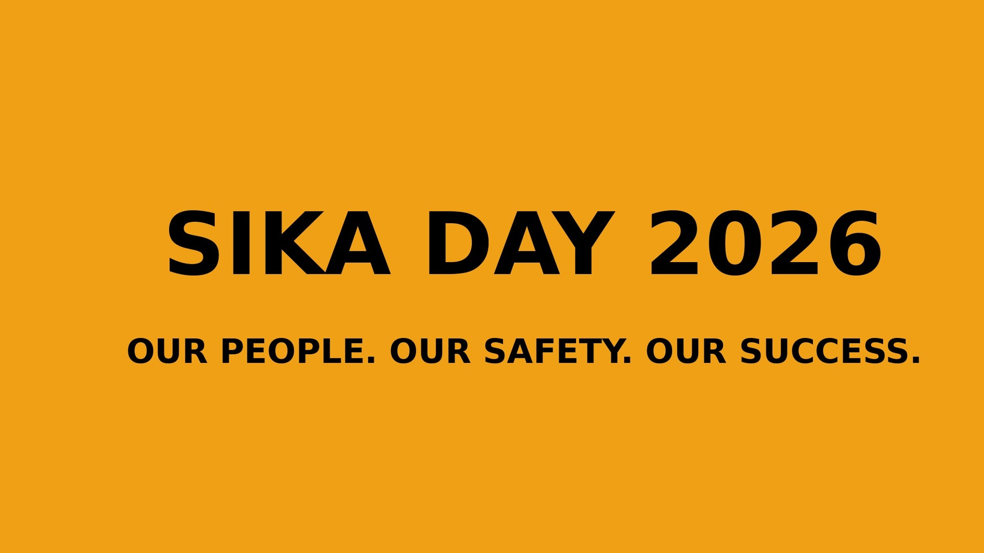Sika Day 2026 safety event banner