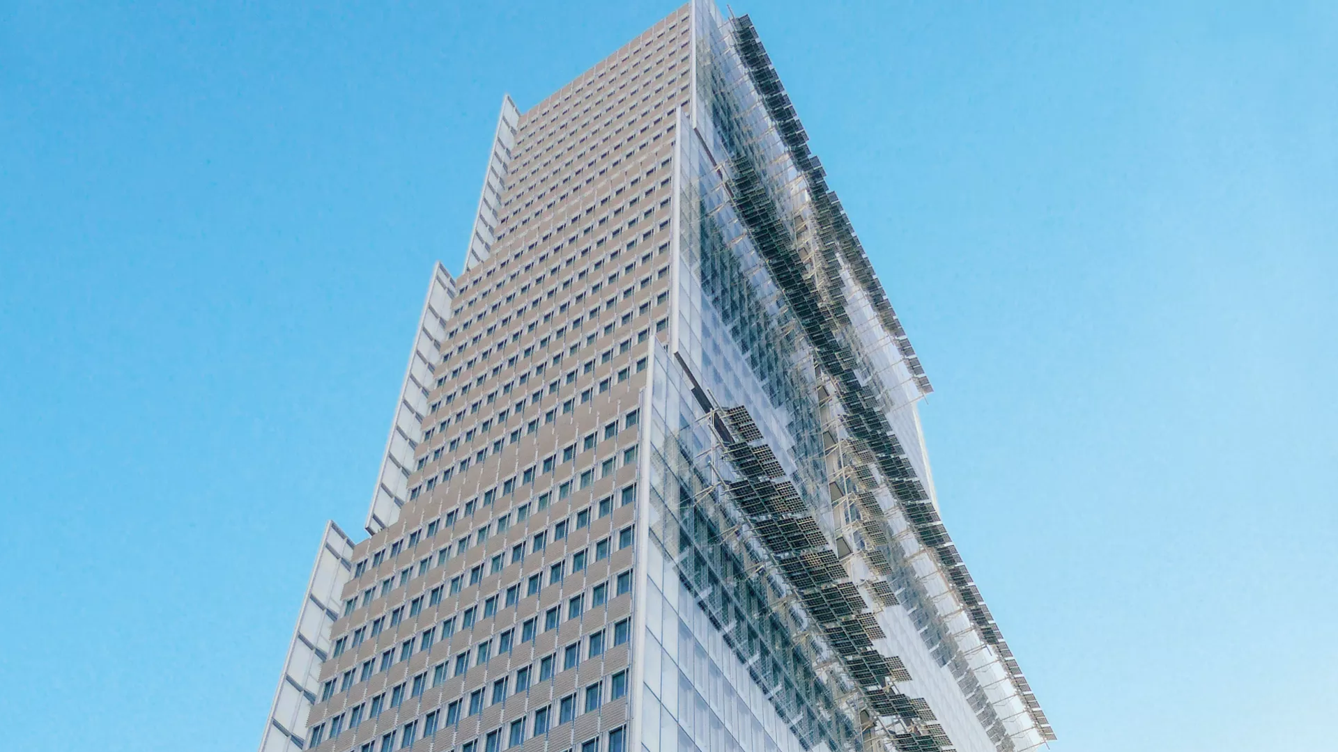 Modern skyscraper with glass facade