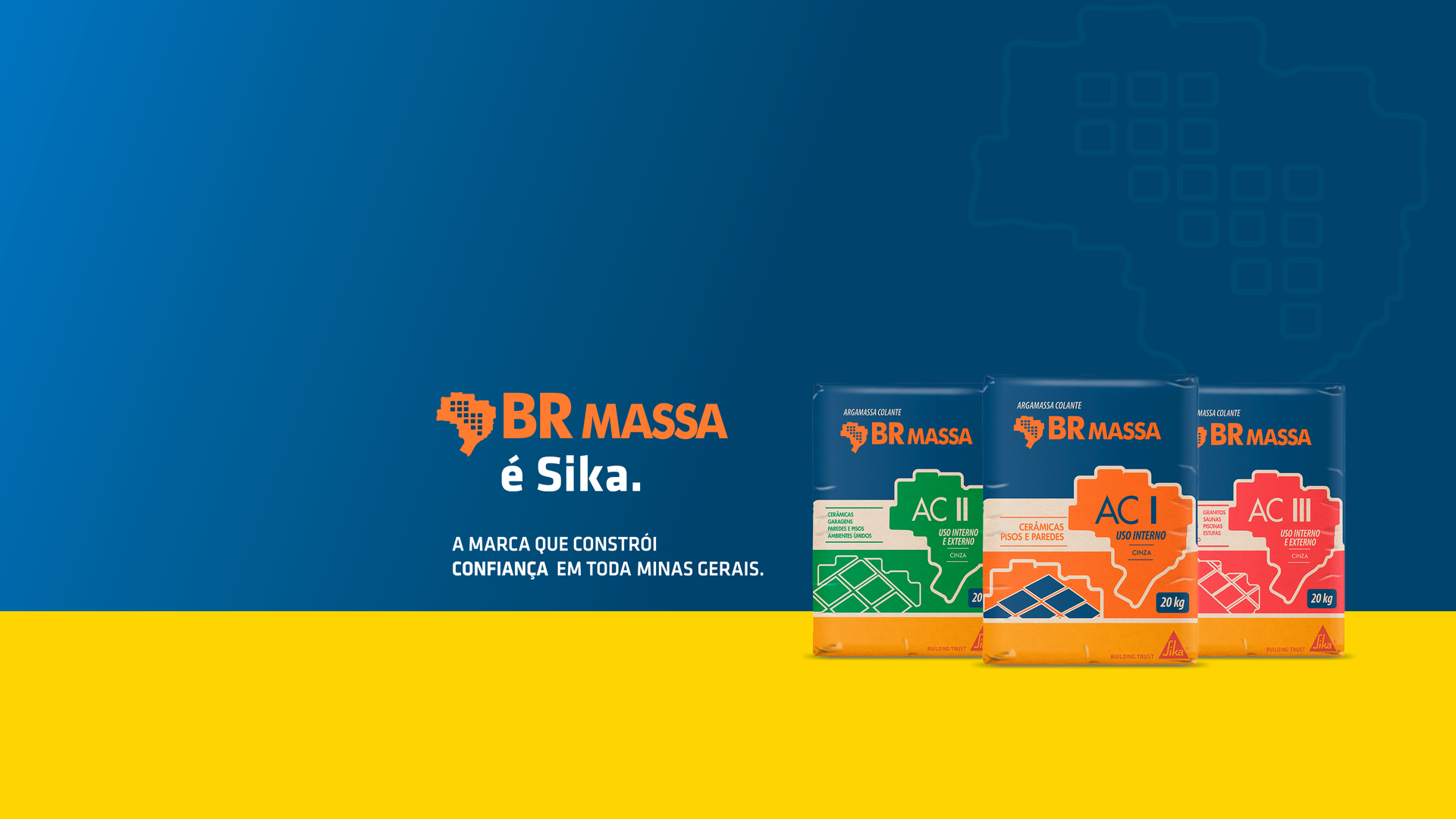 BR Massa Sika construction mortar product display
