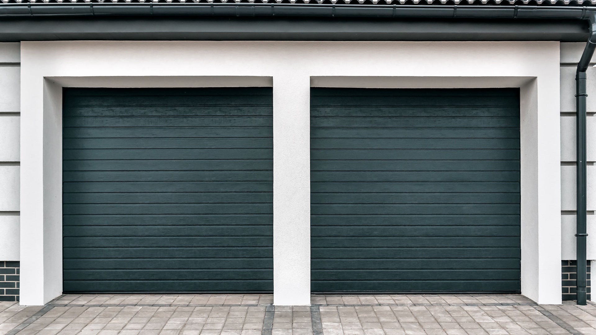 double modern garage door