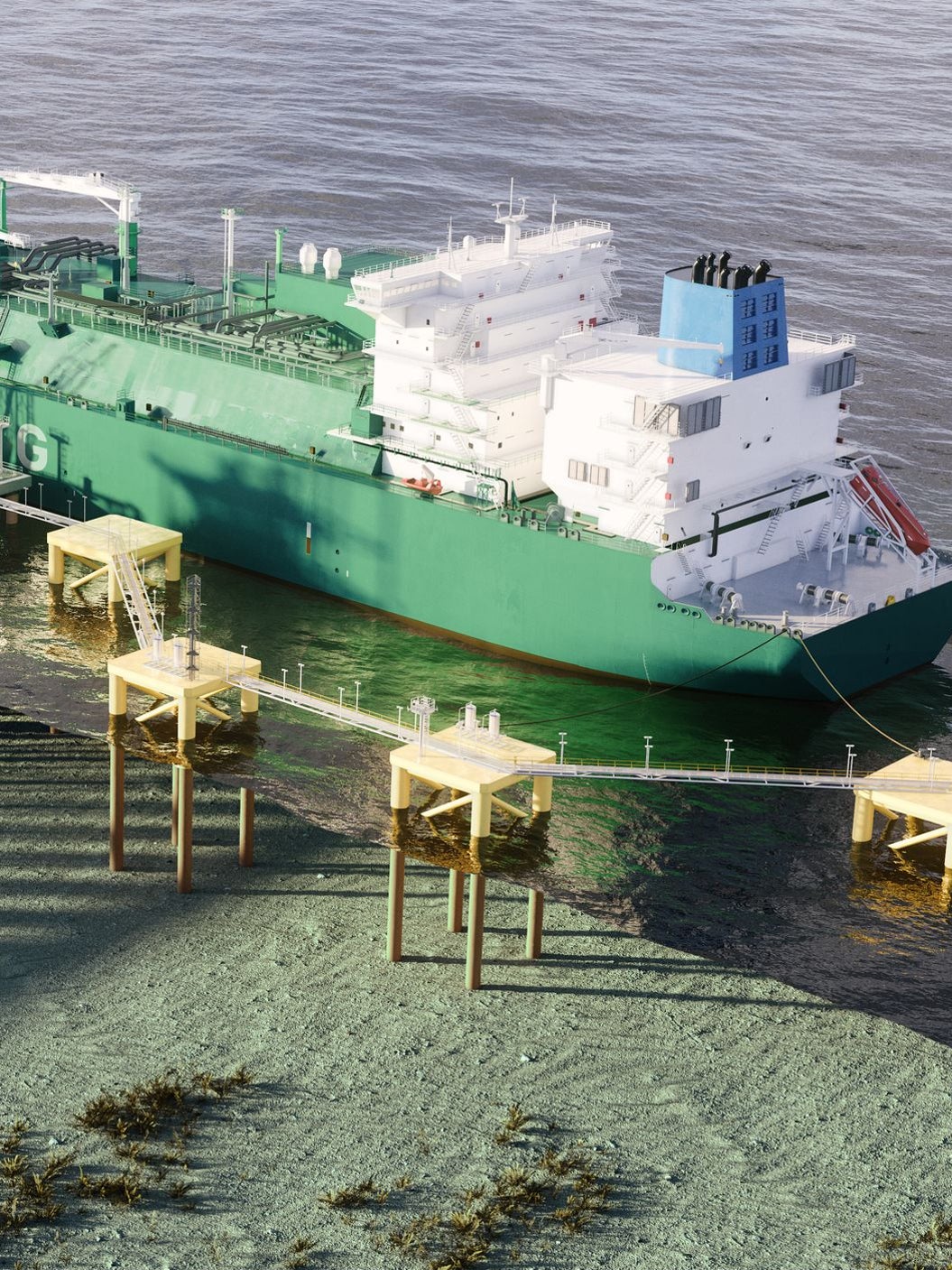 3D image marine infrastructure overview