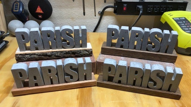 DIY Concrete Nameplate Project Application Steps