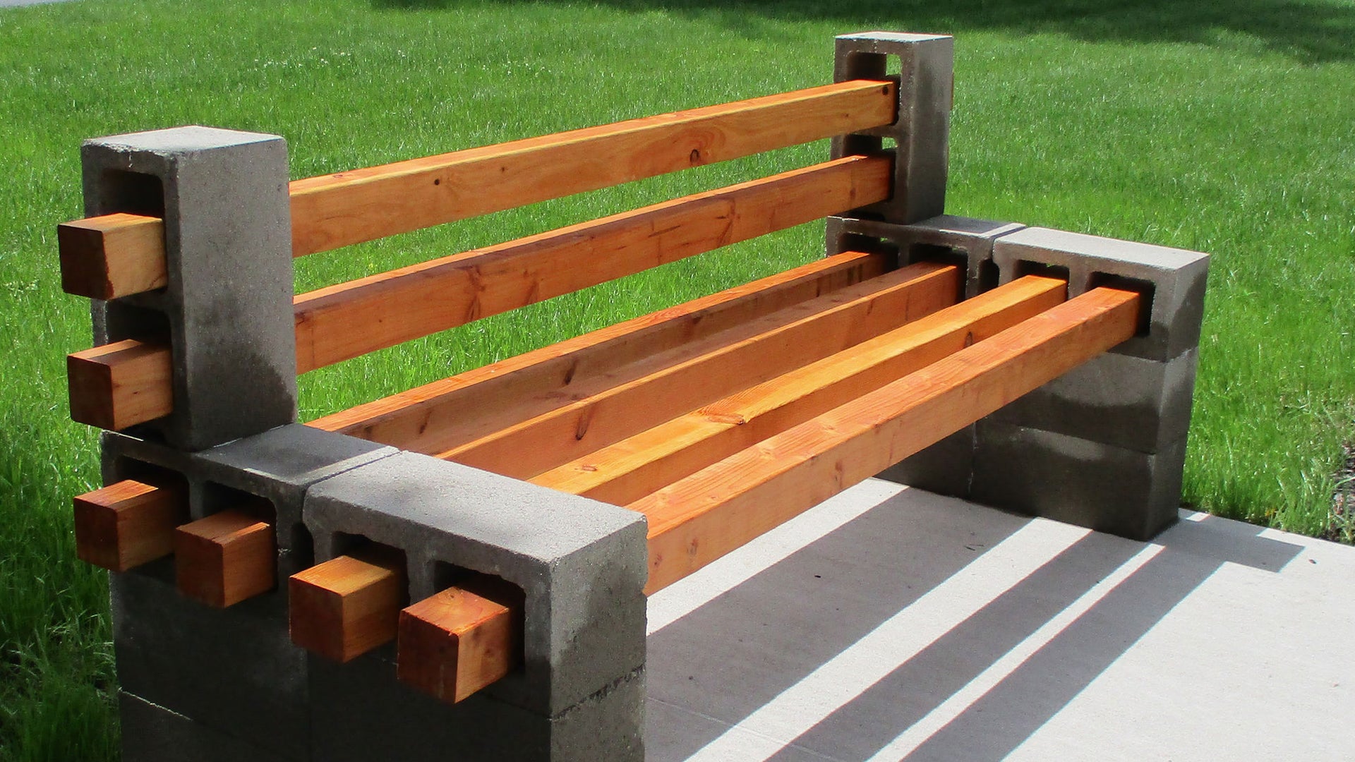 Creating DIY Concrete Block Bench With SikaBond Construction Adhesive