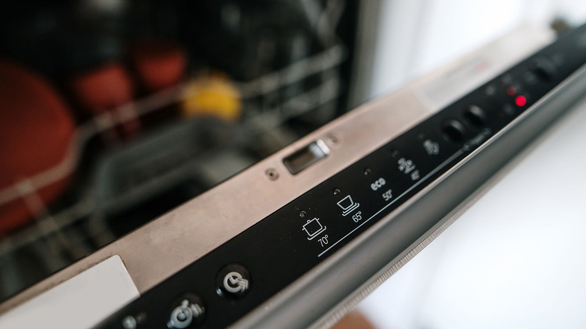Close up dish washer