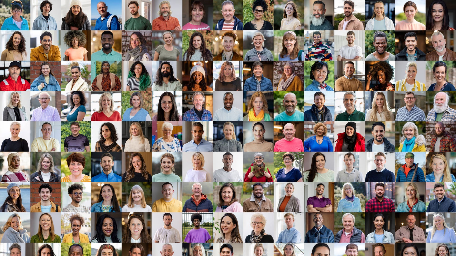 Montage of profile images from people across all types of genders and ethnicities
