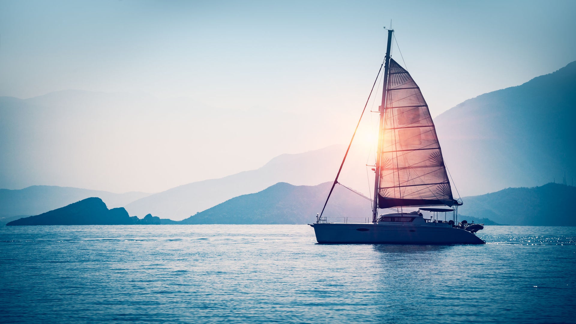 Sailboat sailing on water