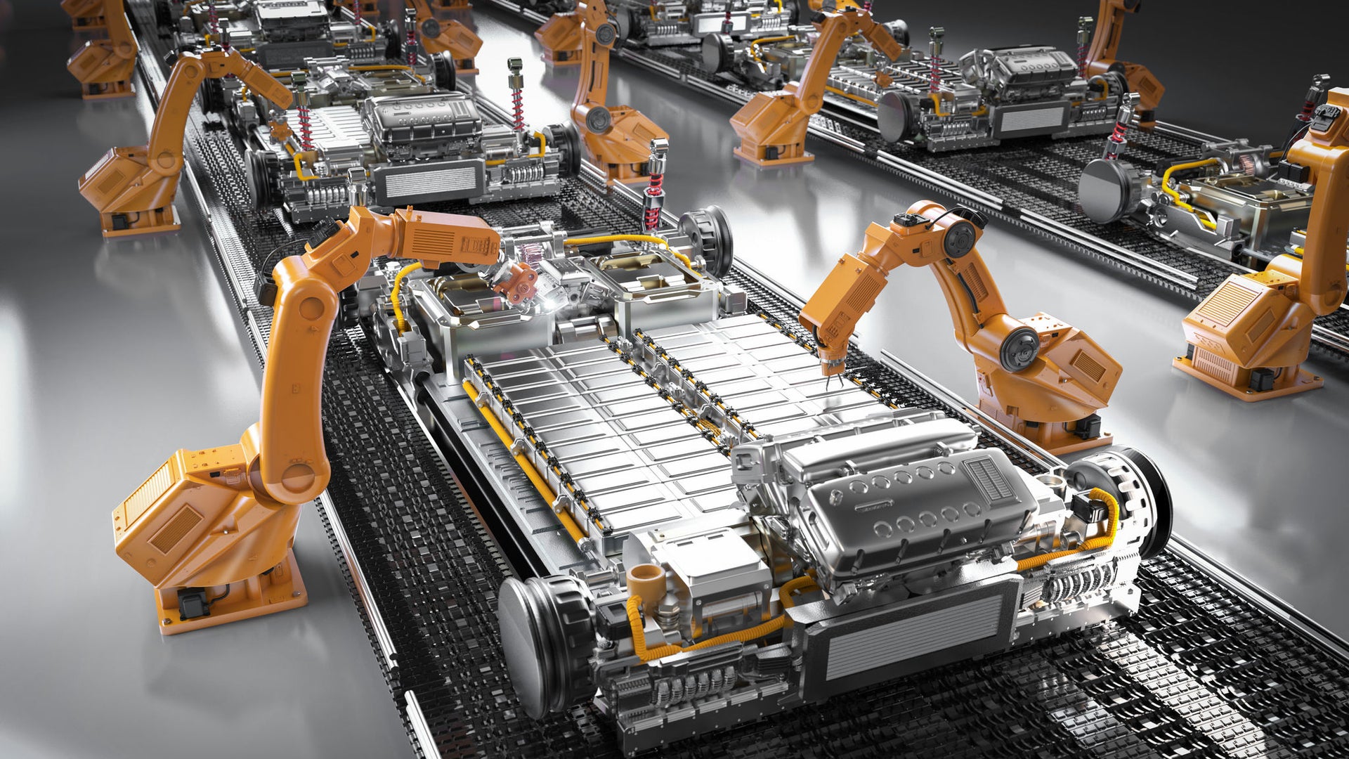 Battery Assembly Line in a a production unit