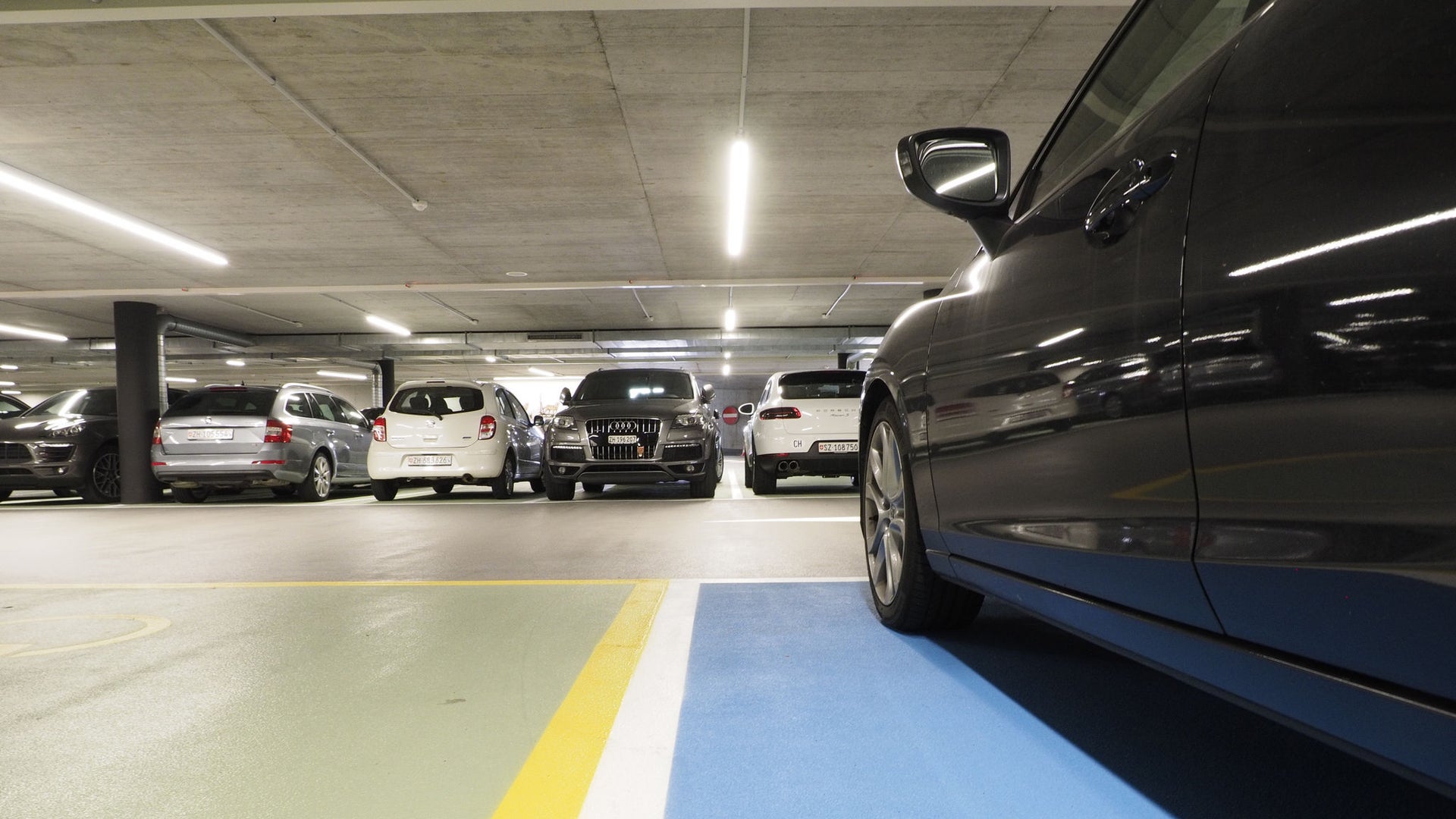 close up of car park floor