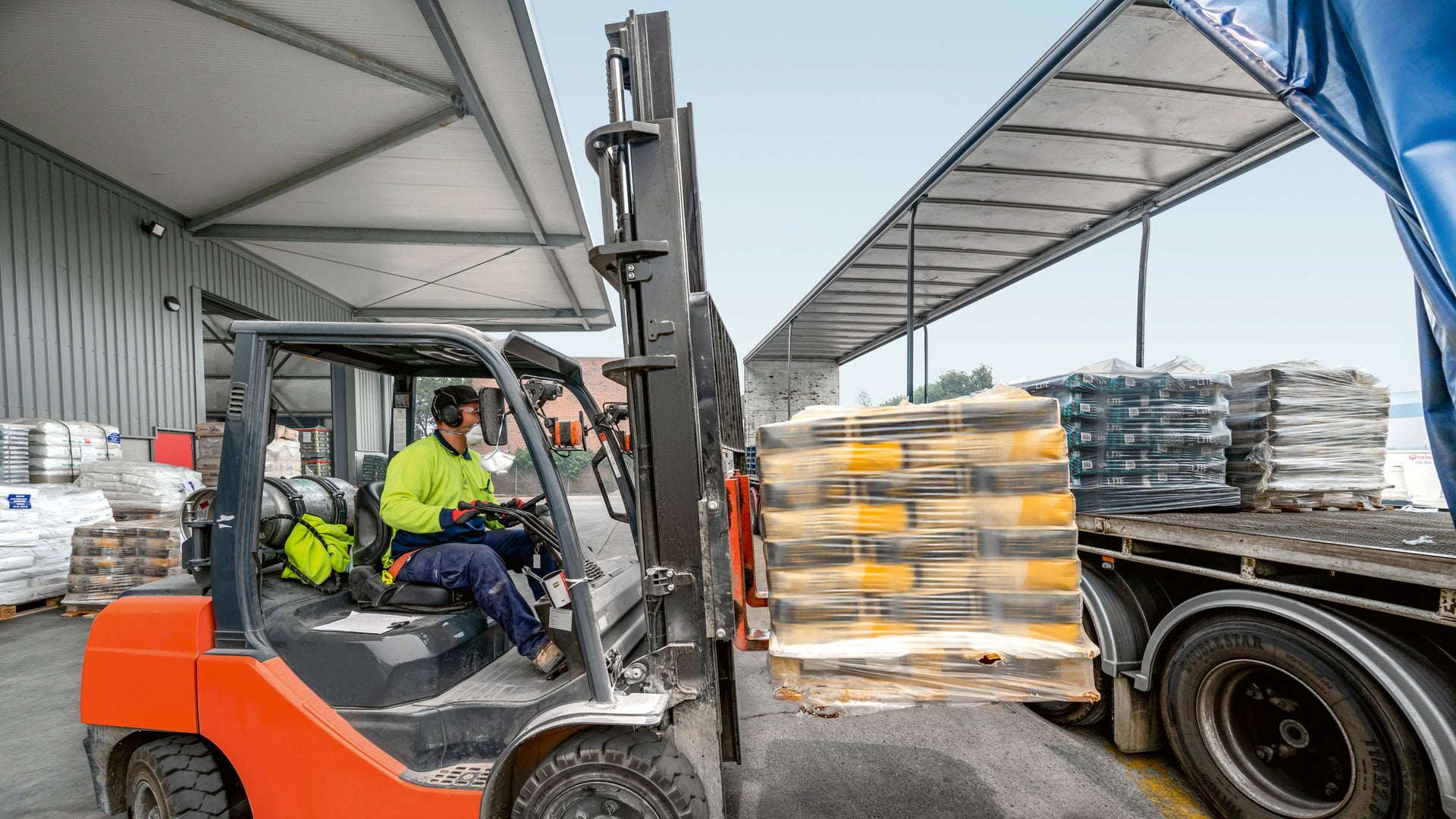 A picture of a forklift in Sika Australia.