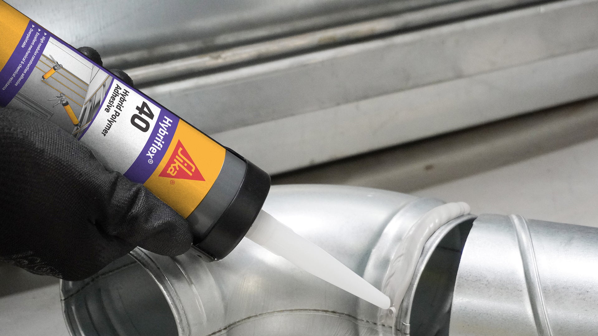 Person applying Sika Hybriflex 40