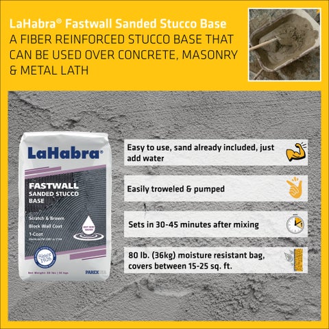 LaHabra® Fastwall® 1-Coat Sanded Stucco Base