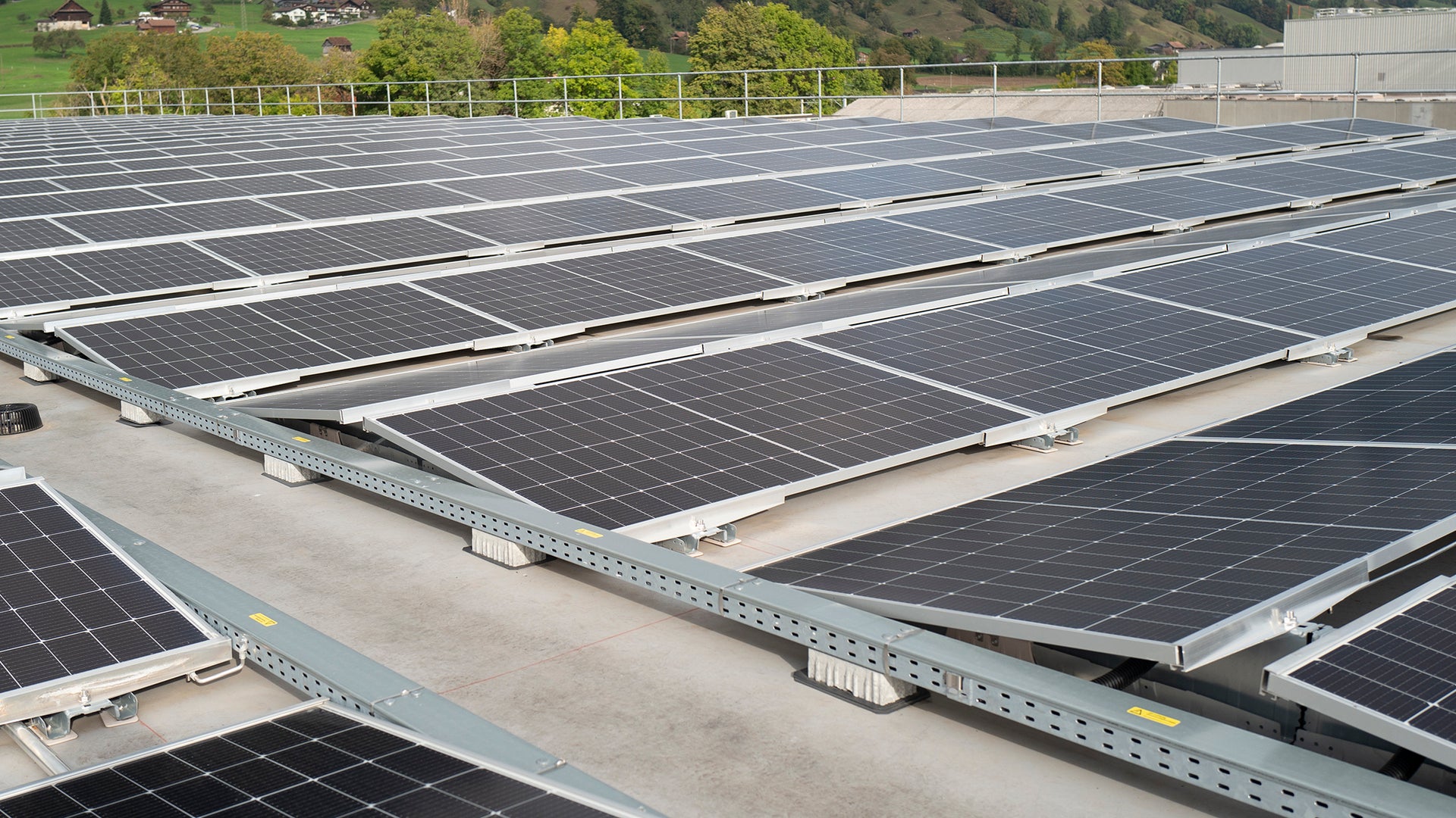 Solar panels on a roof