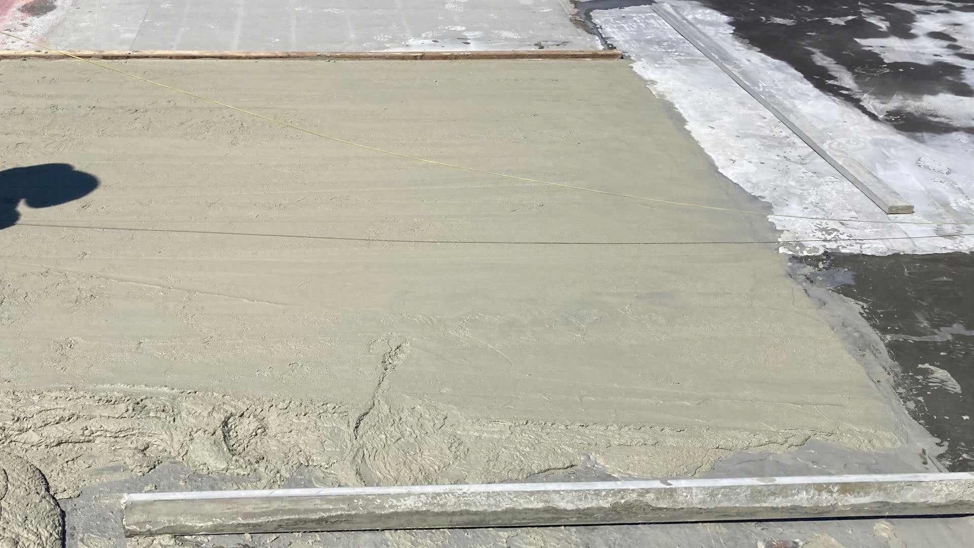 Levelling repair mortar being applied to a bridge deck