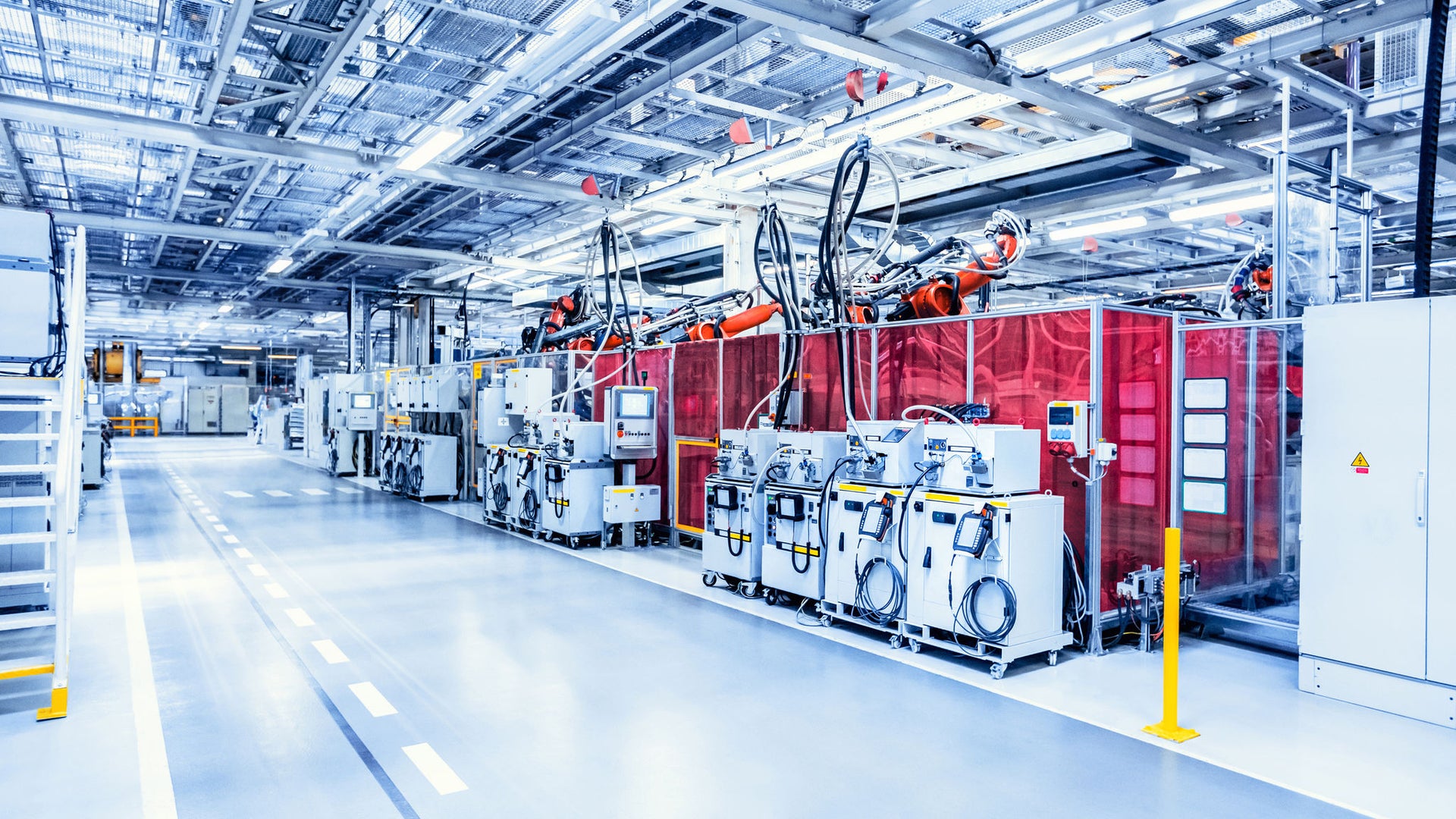 High tech automated industrial manufacturing line