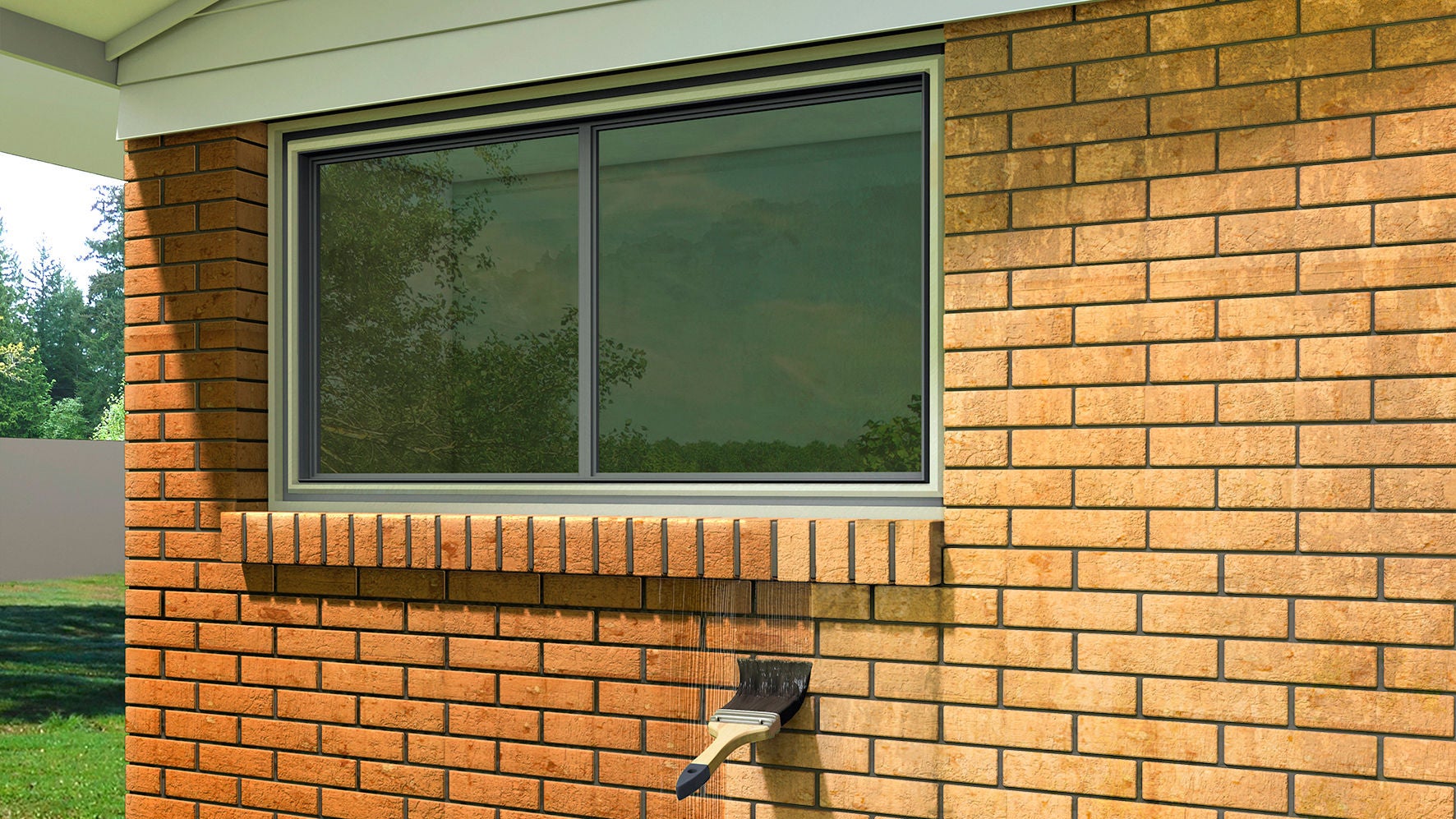 Apply product with a brush for sealing walls